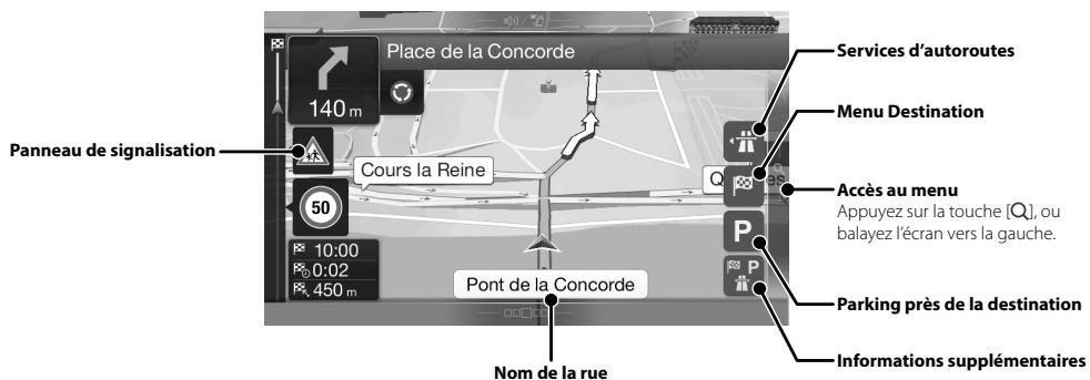 ALPINE ILX-702D - Fonctions de carte (X902D/X802D-U/INE-W710D uniquement) - 2