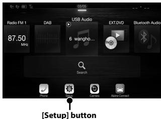 ALPINE ILX-702D - Touch [Setup] button on the Menu screen. - 1