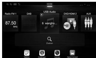 ALPINE ILX-702D - Overschakelen van het scherm met audiobronnen maar een specifiek scherm - 8