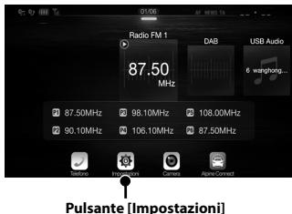 ALPINE ILX-702D - Toccare il pulsante [Impostazioni] nella schermata Menu. - 1