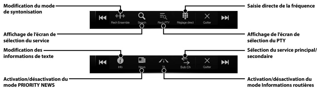 ALPINE ILX-702D - Utilisation du mode DAB/DAB+/DMB - 2