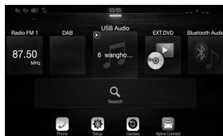 ALPINE ILX-702D - Switching the Audio Sources Screen to a Dedicated Screen - 8