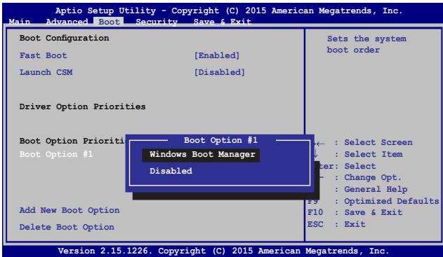 ASUS GL752VW - Press enter and select a device as the Boot Option #1. - 1