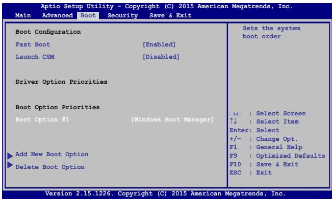 ASUS GL752VW - On the Boot screen, select Boot Option #1. - 1