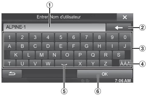 ALPINE INE-W928R - Méthode de saisie des caractères et des numérios (clavier) - 1