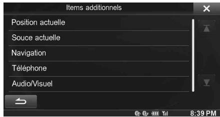 ALPINE INE-W928R - Appuyez sur l'objet (catégorie) additionnel souhaité. - 1