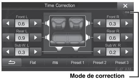 ALPINE INE-W928R - Appuyez sur [ms] ou [cm] pour selectionner le mode permettant d'effectuer les ajustements. - 1