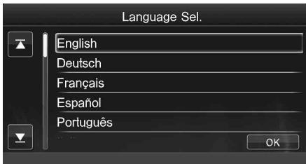 ALPINE INE-W928R - Lorsque le système est utilisé pour la première fois, le menu de seLECTION de la langue s'affiche. Vous pouvezCHOISIR entre 21 langues.Appuyez sur [A] ou [Y] pour faire defiler la liste, puis appuyez sur la langue désirée. - 1