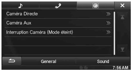 ALPINE INE-W928R - Procedure de configuration de laamera - 1