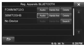 ALPINE INE-W970BT - Comment connecter un apparéil compatible BLUETOOTH (jumelage) - 5