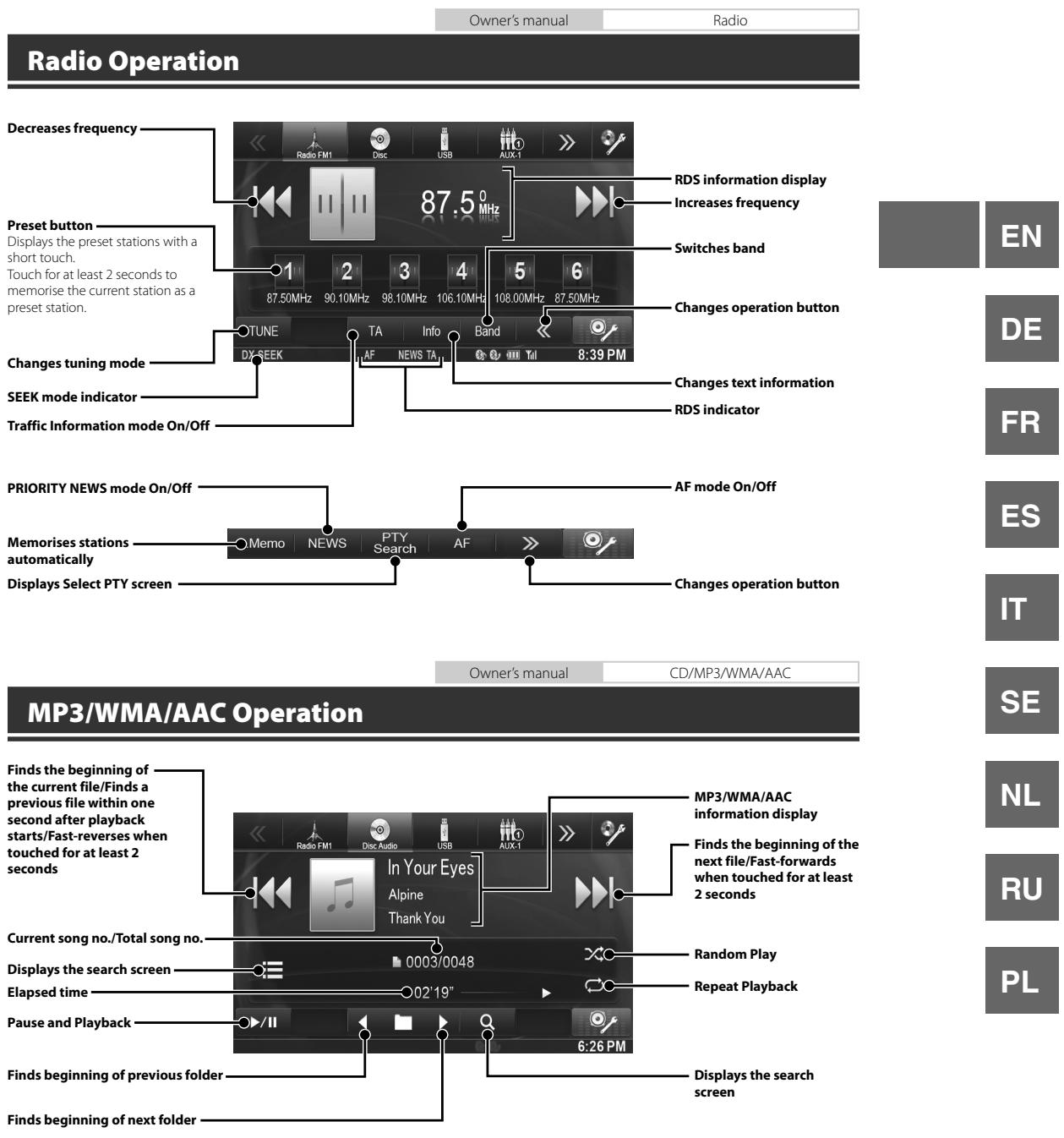 ALPINE INE-W970BT - Turning Power On or Off - 1