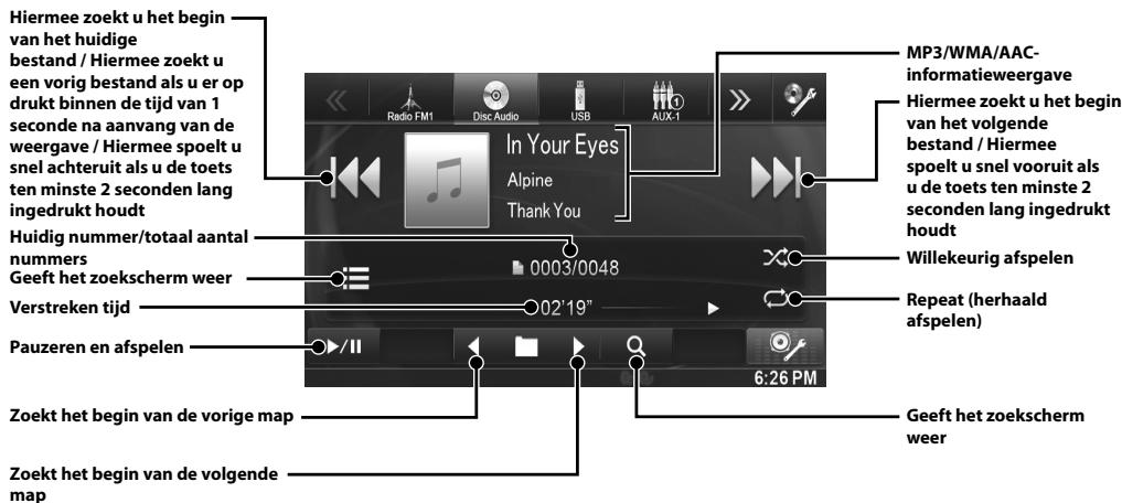 ALPINE INE-W970BT - MP3/WMA/AAC gebruiken - 1
