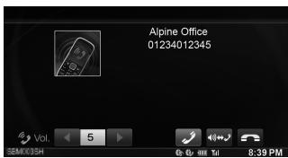 ALPINE INE-W970BT - Answering a Call - 1