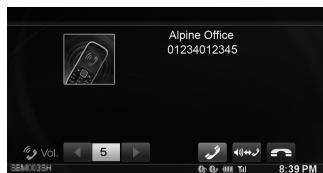 ALPINE INE-W970BT - Besvara ett samtal - 1