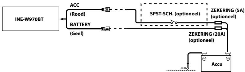 ALPINE INE-W970BT - Aansluitingsschema van SPST-schakelaar (apart verkrijgbaar) - 1