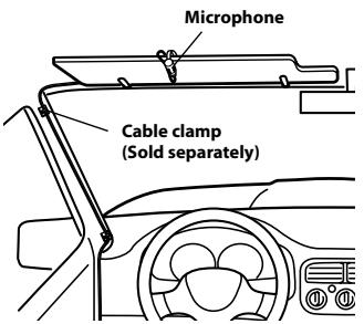 ALPINE INE-W970BT - Mounting the Microphone. - 1