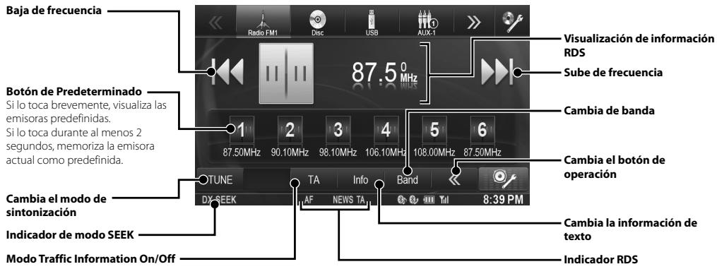 ALPINE INE-W970BT - Funcionamento de la radio - 1