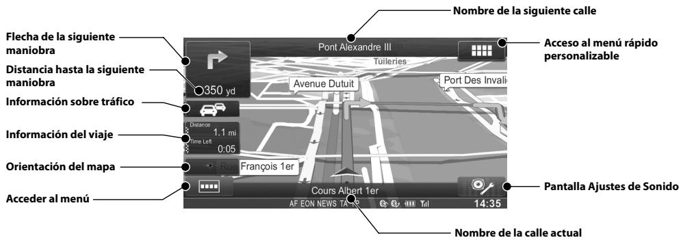 ALPINE INE-W970BT - Funciones del mapa - 1