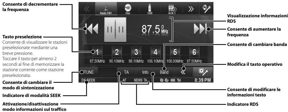 ALPINE INE-W970BT - Funzionamento della radio - 1