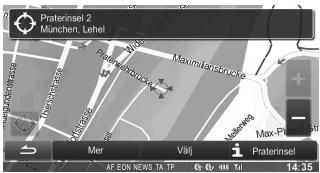ALPINE INE-W970BT - Tryck på [Välj] für att initiera ruttberäkningen och starta navigeringen. - 1