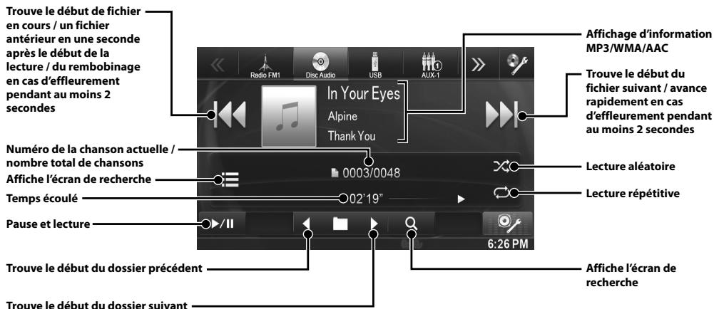 ALPINE INE-W970BT - Utilisation de MP3/WMA/AAC - 1
