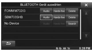 ALPINE INE-W970BT - Herstellen der Verbindung zu einem BLUETOOTH-kompatiblen Gerät (Pairing) - 5