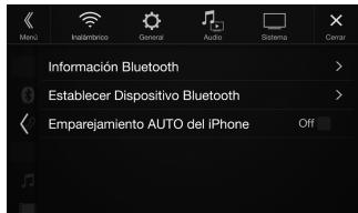 ALPINE INE-W997E46 - Toque [Establecer Dispositivo Bluetooth]. - 1