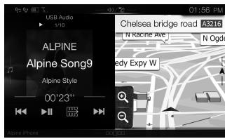 ALPINE INE-W997E46 - Switching the Audio Sources Screen to a Dedicated Screen - 3