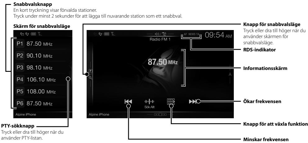 ALPINE INE-W997E46 - Radio/RDS-användning - 1