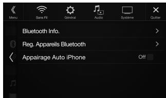 ALPINE INE-W997E46 - Appuyez sur la touche [Reg. Appareils Bluetooth]. - 1