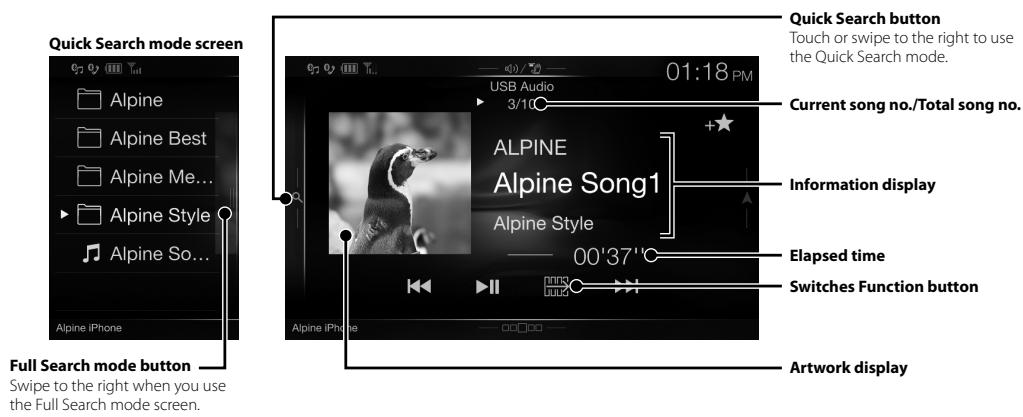 ALPINE INE-W997E46 - USB Flash drive Operation (Optional) - 1