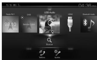 ALPINE INE-W997E46 - Pasar de la pantalla de fuentes de audio a una pantalla española - 7
