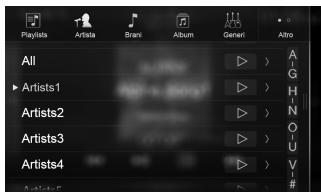 ALPINE INE-W997E46 - Toccare il nome dell'artista di interesse. - 1