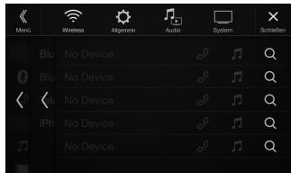 ALPINE INE-W997E46 - Berühren Sie [O] (Suchen) bei „No Device". - 1