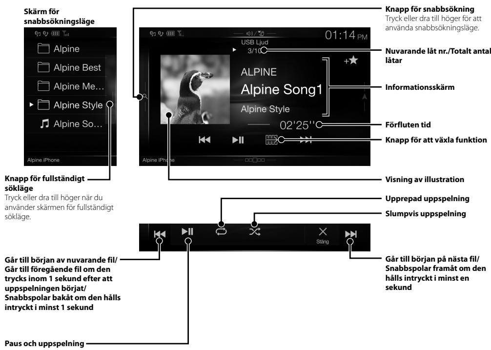 ALPINE INE-W997E46 - Användning av USB-minne (tillval) - 1