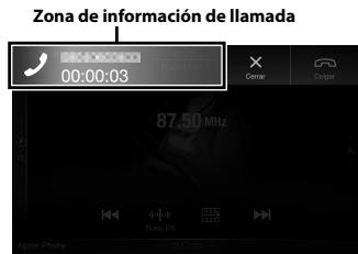 ALPINE INE-W997E46 - Toque la pantalla de Notification de llamada entrada. - 1
