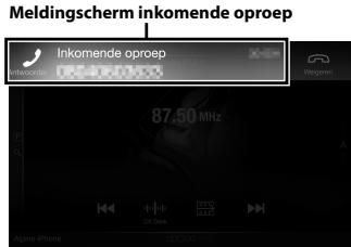 ALPINE INE-W997E46 - Bij een binnenkomende oproep werkblink de beltoon en worden het scherm voor inkomende oproepen weergegeven. - 1