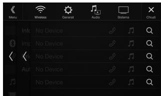 ALPINE INE-W997E46 - Toccare [Q] (Cerca) in "No Device". - 1
