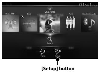 ALPINE INE-W997E46 - Touch [Setup] button on the Menu screen. - 1