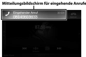 ALPINE INE-W997E46 - Ein eingehender Anruf lösst den Klingelton aus und wird auf dem Bildschirm angezeigt. - 1