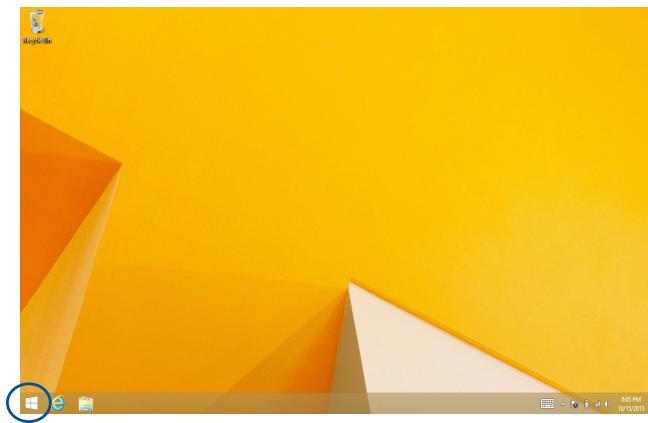 ASUS P302LA-FN0022G - Start-Schaltfläche im Desktop-Modus - 1