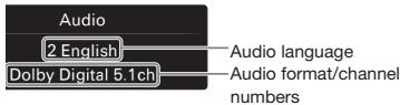 ALPINE IVE-W560BT - To change the audio language/format - 1