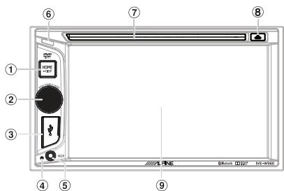 ALPINE IVE-W560BT - Location of Controls - 1