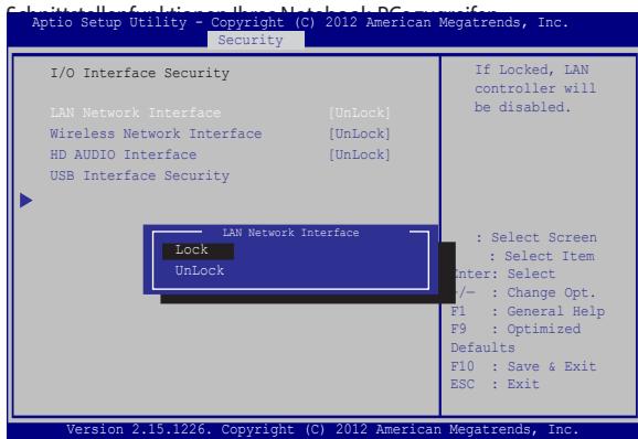 ASUS X302LA - I/O Interface Security (E/A-Schnittstellensicherheit) - 1