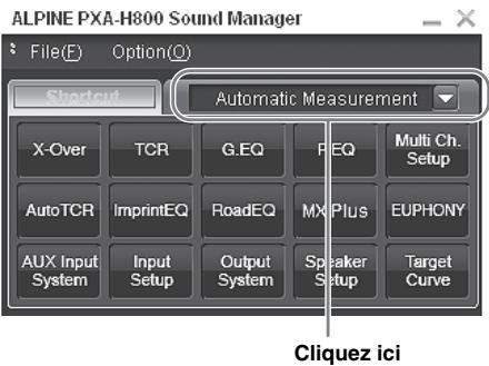 ALPINE RUX-C800 - Cliques sur l'onglet de sélection de la fonction. - 1