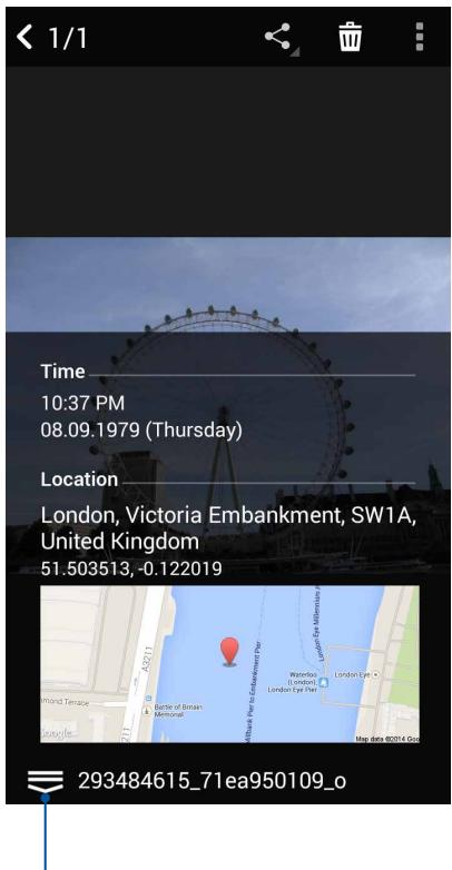 ASUS ZENFONE 3 LASER ZC551KL - Viewing the photo location - 1