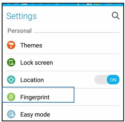 ASUS ZENFONE 3 LASER ZC551KL - Setting up fingerprint ID from Settings - 1