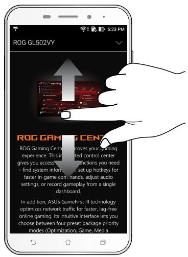 ASUS ZENFONE 3 LASER ZC551KL - Moving through pages or screens - 2
