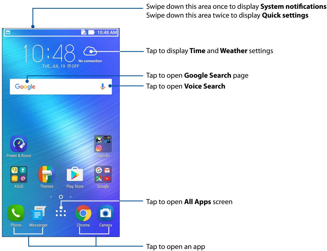 ASUS ZENFONE 3 LASER ZC551KL - Home screen - 1