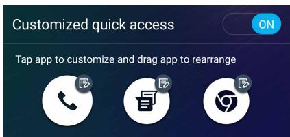 ASUS ZENFONE 3 LASER ZC551KL - Customizing the quick access buttons - 2